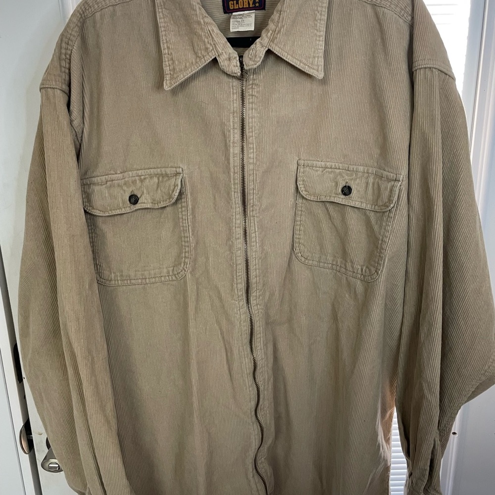 Vintage Faded Glory Corduroy XXLT Zipper Long Sleeve Jacket